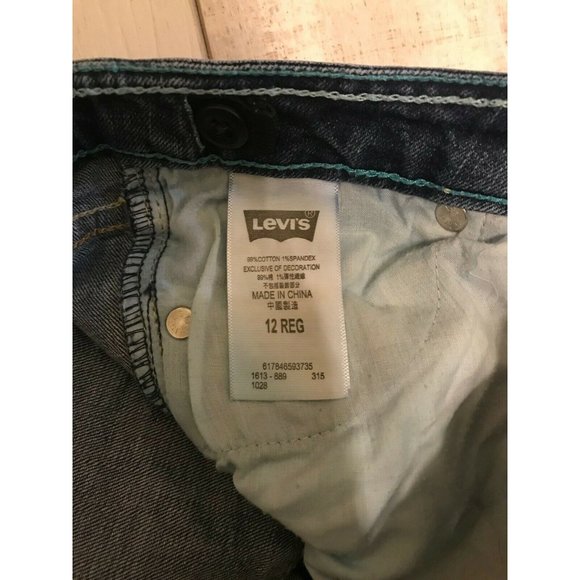 Girl's Levi's Dark Blue Skinny Jeans Size 12 Regular - Picture 3 of 5